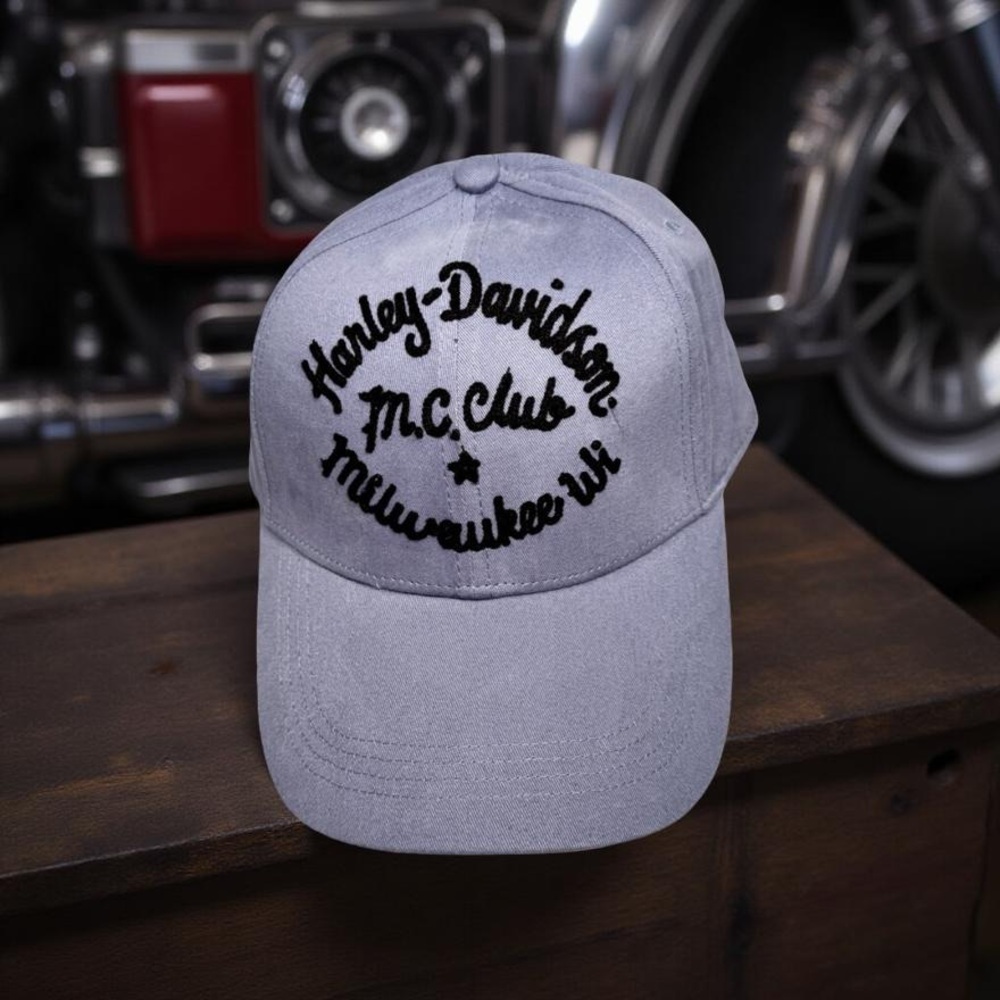 Harley Davidson Logo Milwaukee Club Crew, Hat,Adjustable,100% cotton,embroidered